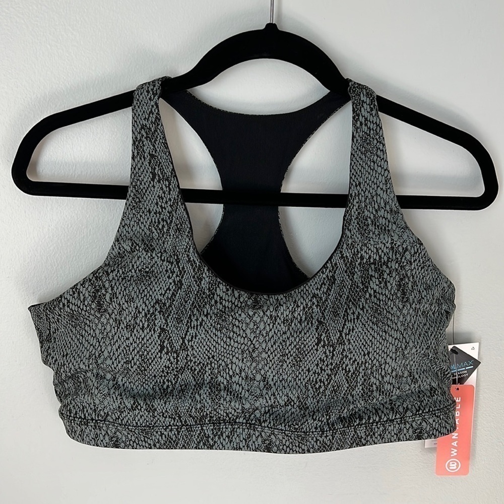 MPG Sage Snake Print Cool Max Sports Bra